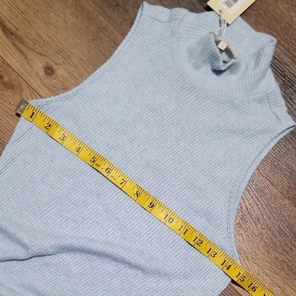 Ramy Brook Ximena Sleeveless Asymmetrical Dress in Soft Blue - Picture 8 of 9